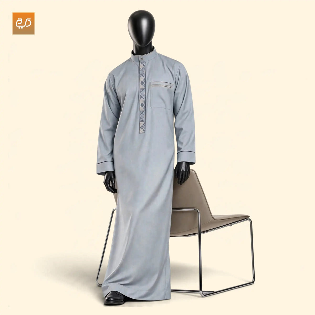 Riwaq Designer Jubba | Sky Blue