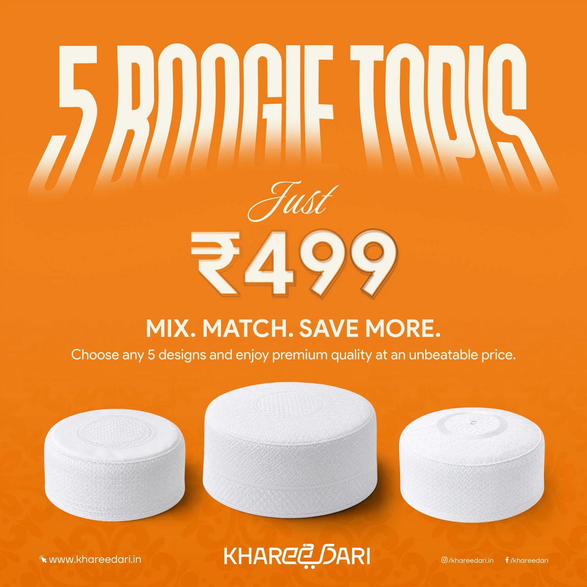 Buy Any 5 Boogie Topis at 499/-
