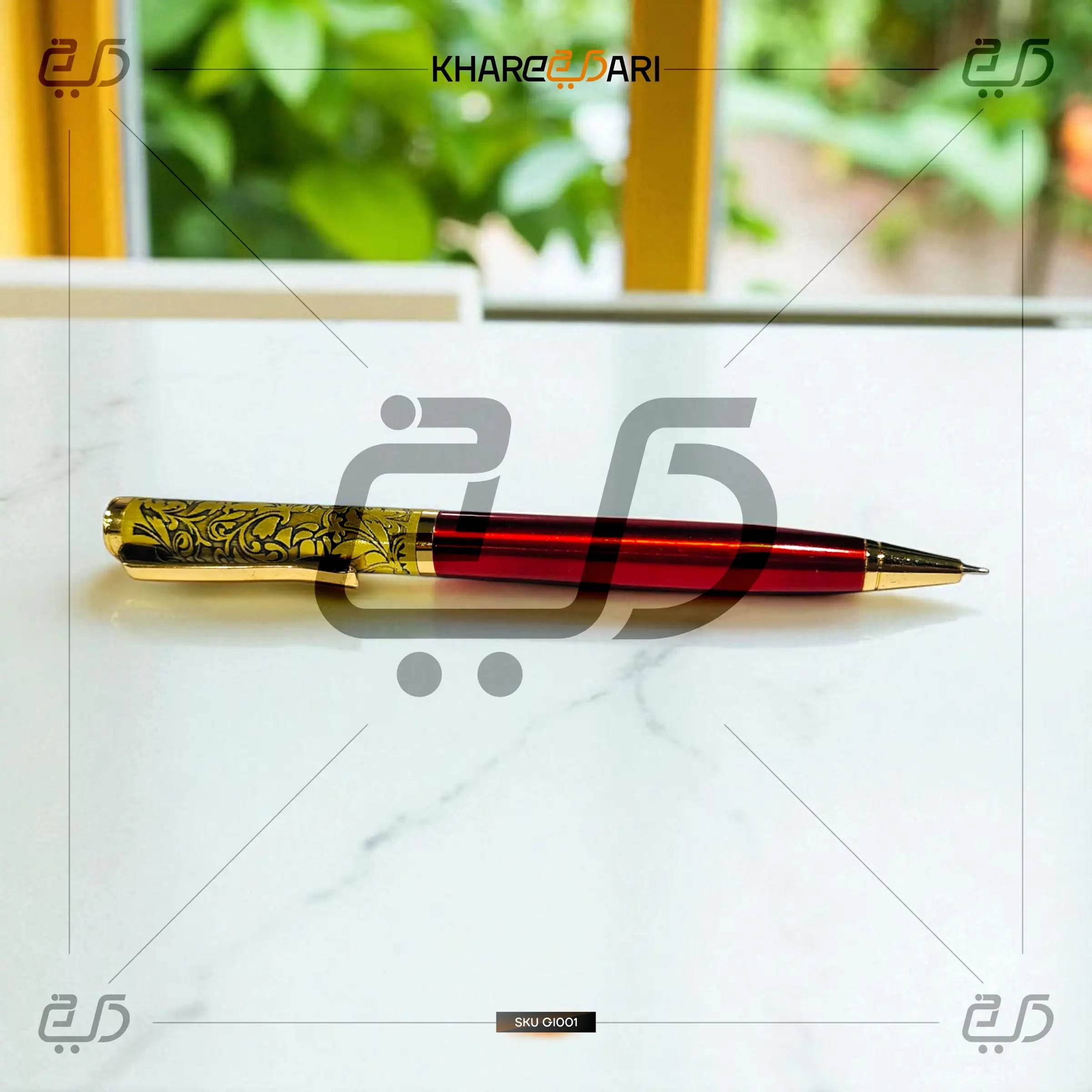 Royal Signature Pen – Red & Gold | Customised & Personalised Gift - Khareedari 