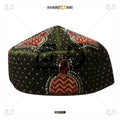 Ajmer Sharif Stone-Stud Embroidered Kufi Cap - Khareedari 