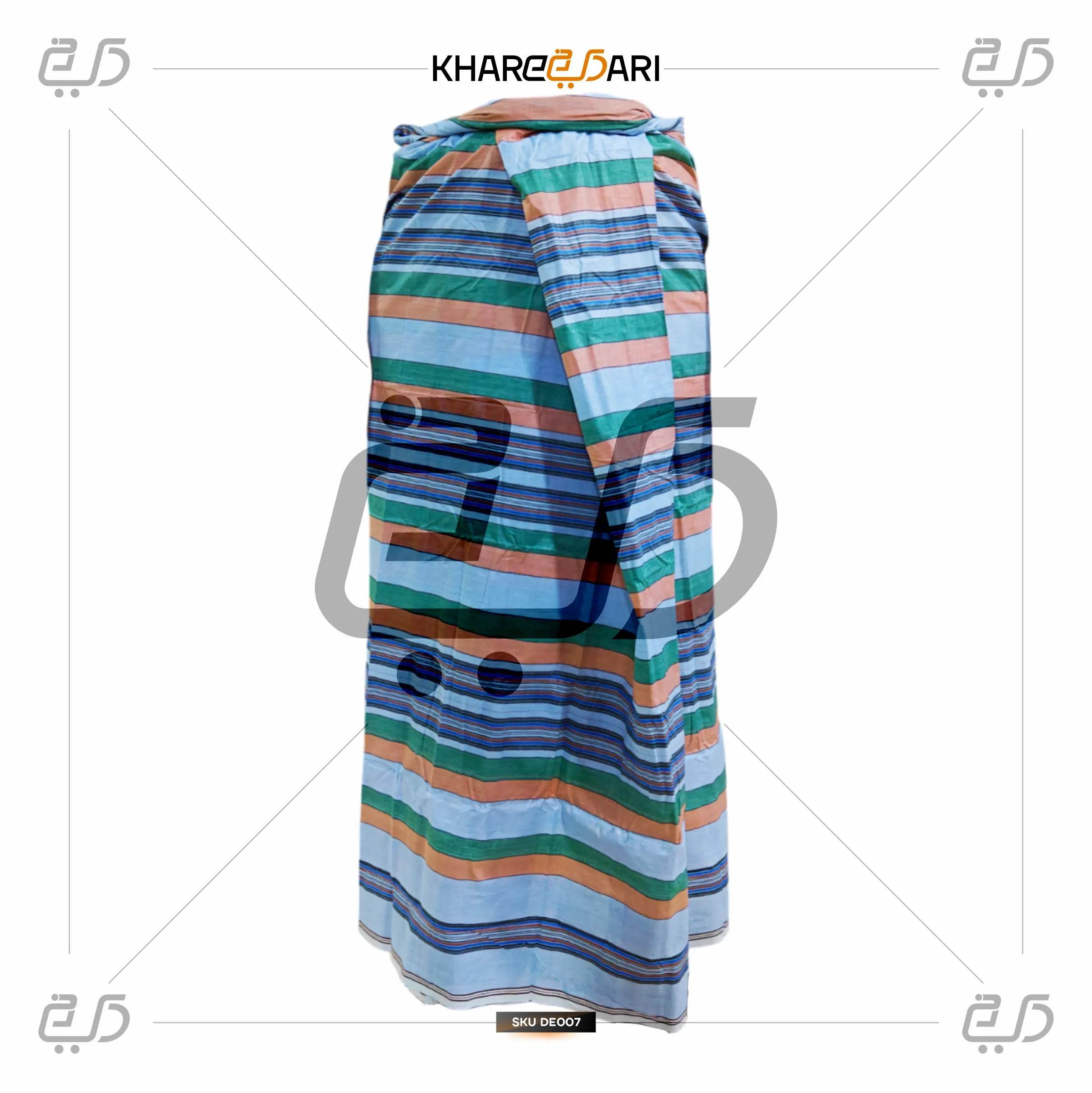 Classic Multicolor Self-Design Lungi for Men – Daily & Casual Wear - Khareedari 