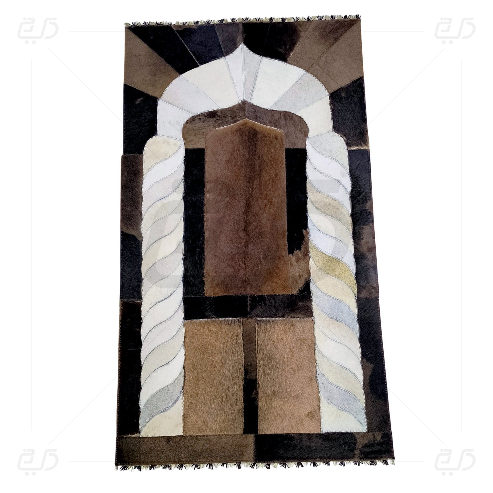 Designer Leather Prayer Mat with Real Goat Hair | Premium Luxury Janamaz
