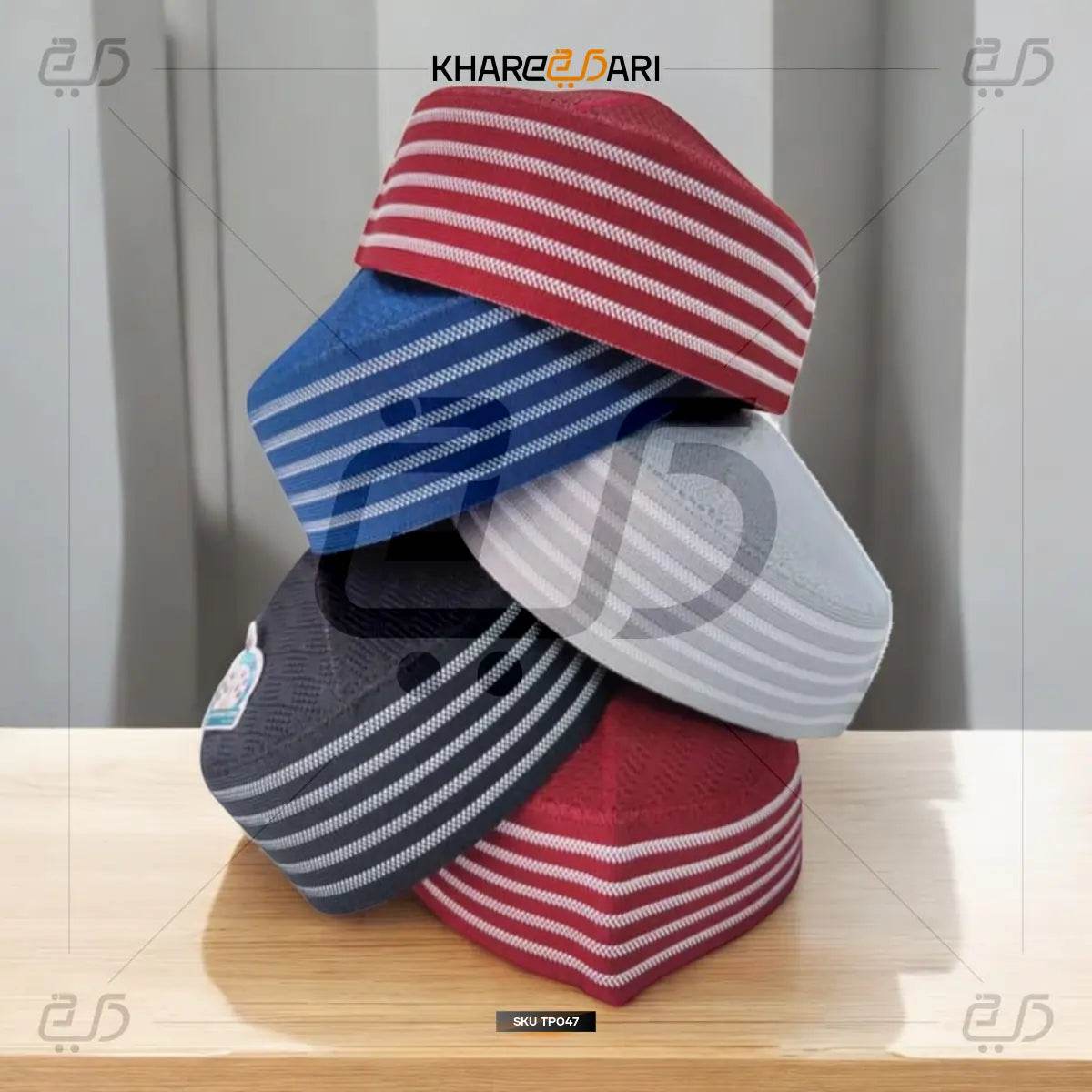 Mufti Islamic Namazi Topi | Straight Line Design Prayer Cap - Khareedari 