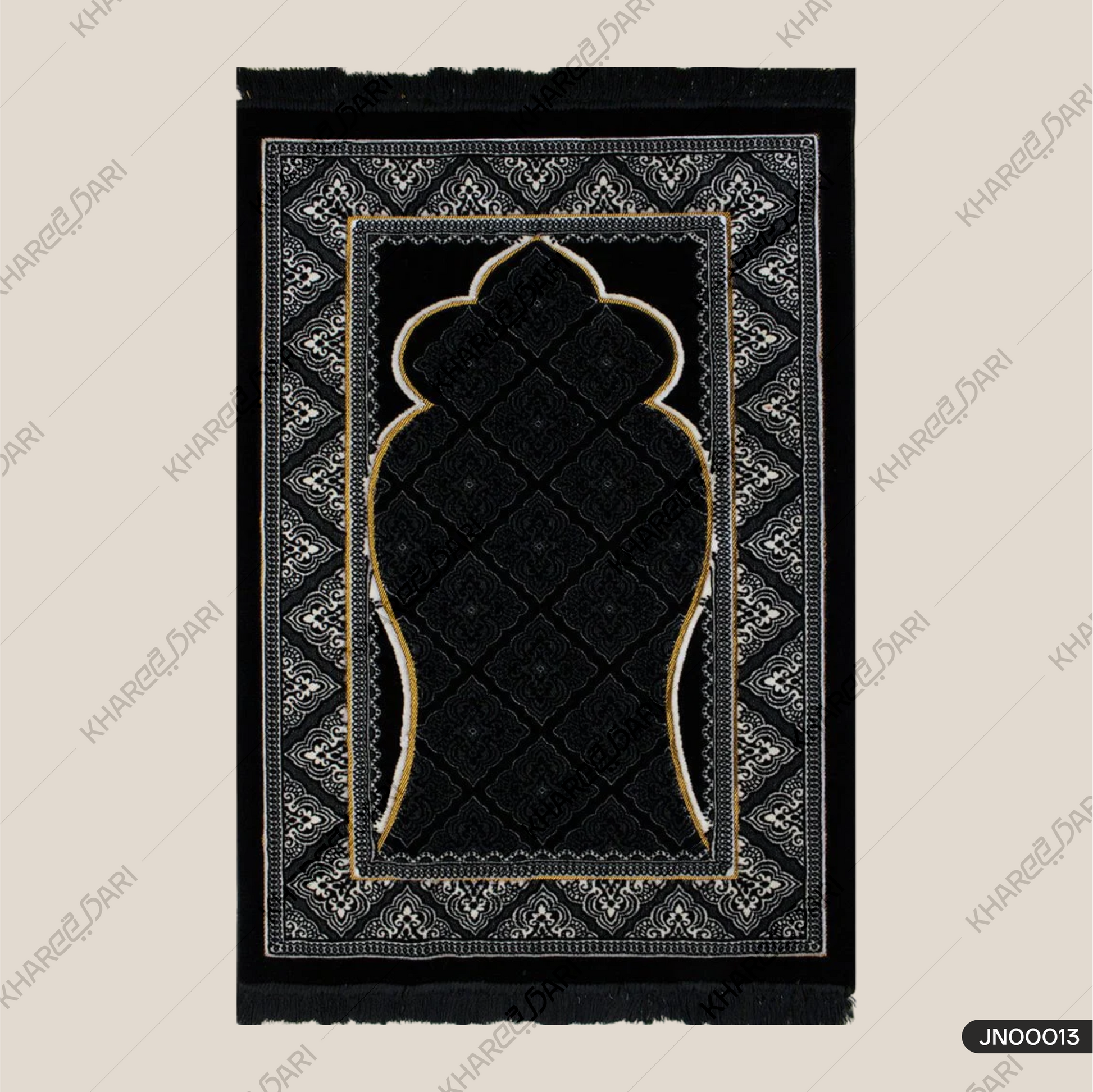 Premium quality Velvet Soft and Comfortable Prayer Rugs For Eid & Ramadan Janamaz ( Zigzag Design )