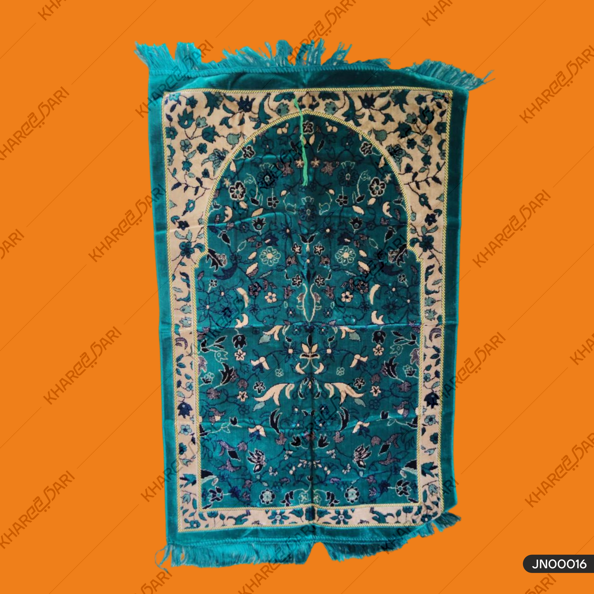 Modern Premium Janamaz Prayer Mat  Soft Velvet Mat for Salah Musallah and Namaz (Multi Colour Flower Design)