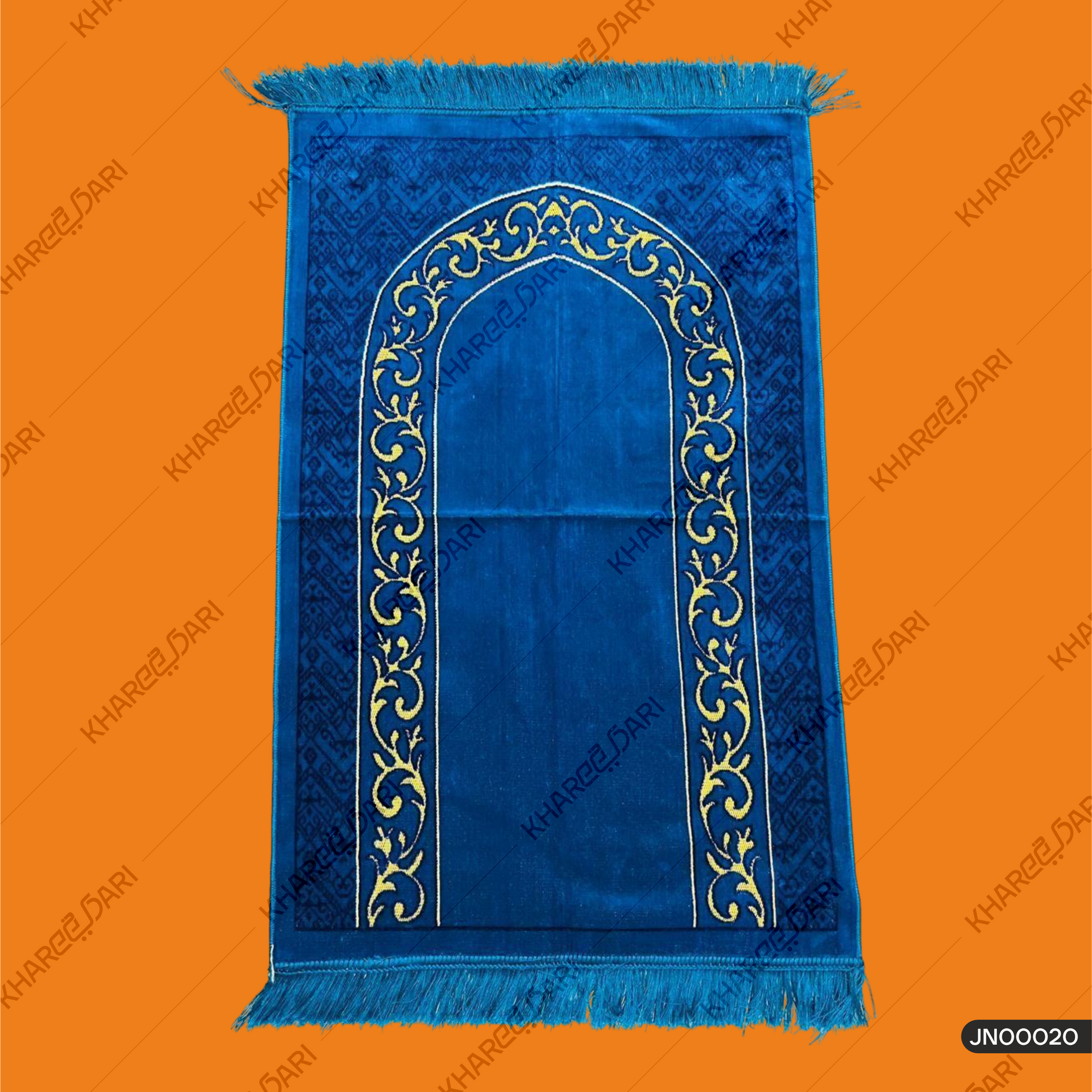 Velvet  Aazan Silver Turkey Prayer Mat Musalla Janamaz