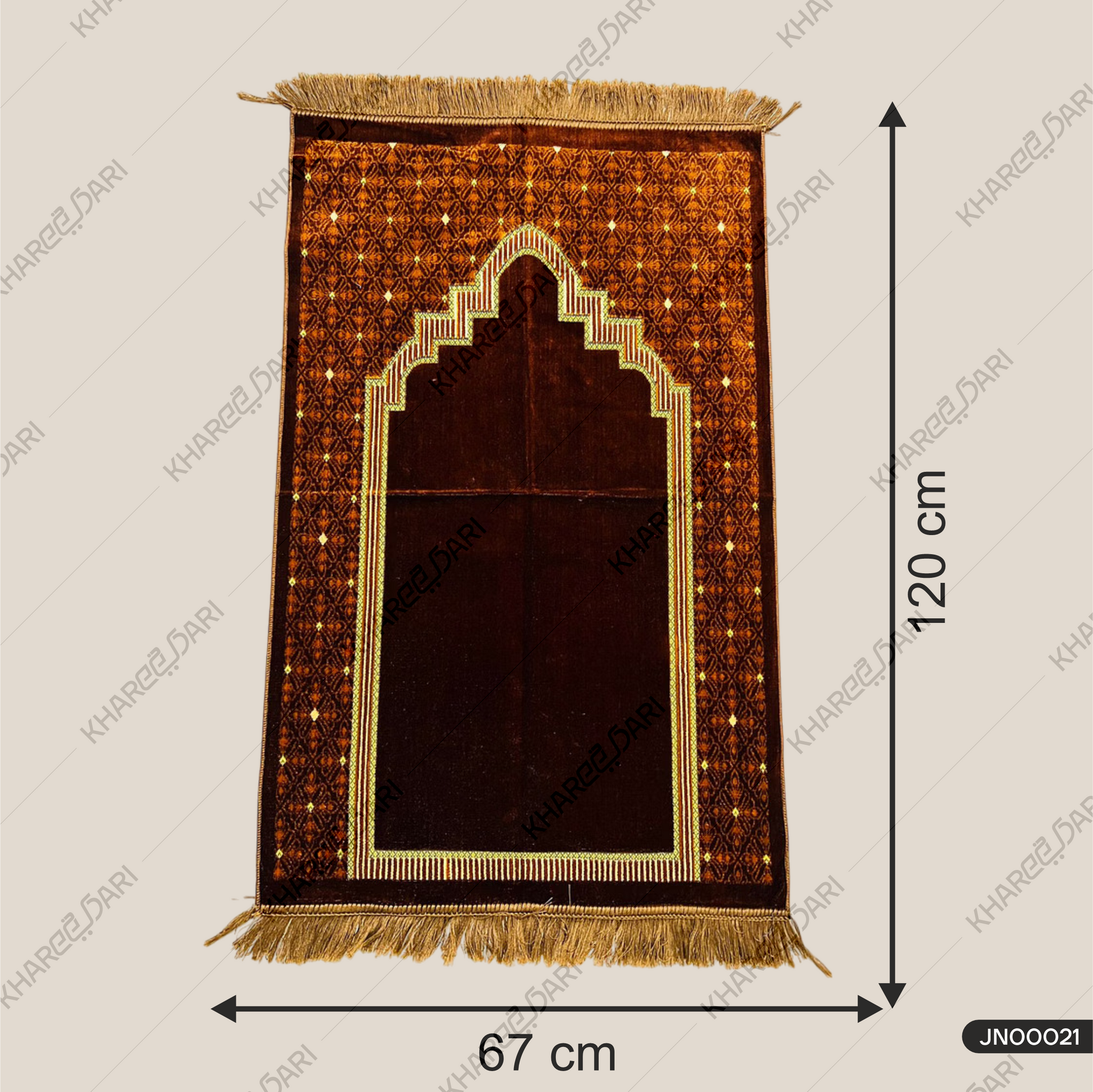 Velvet Musalla Prayer Mat for Namaz Muslim Devotion and Peace