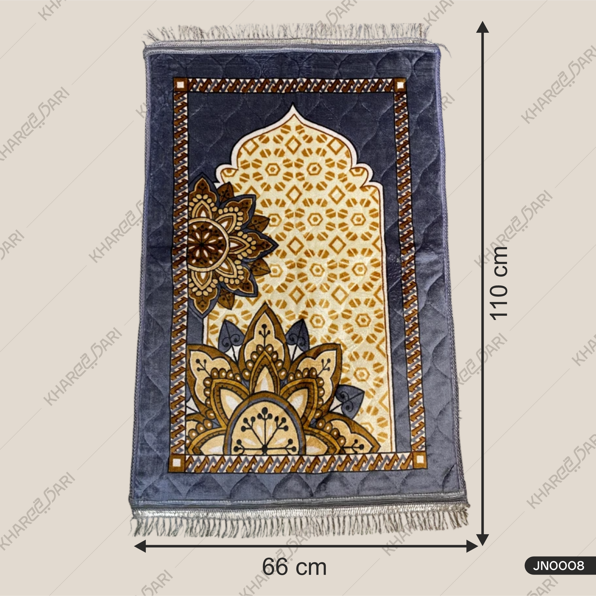 Plus Cloudy Janamaz Prayer Mat-Graphite - Musalla