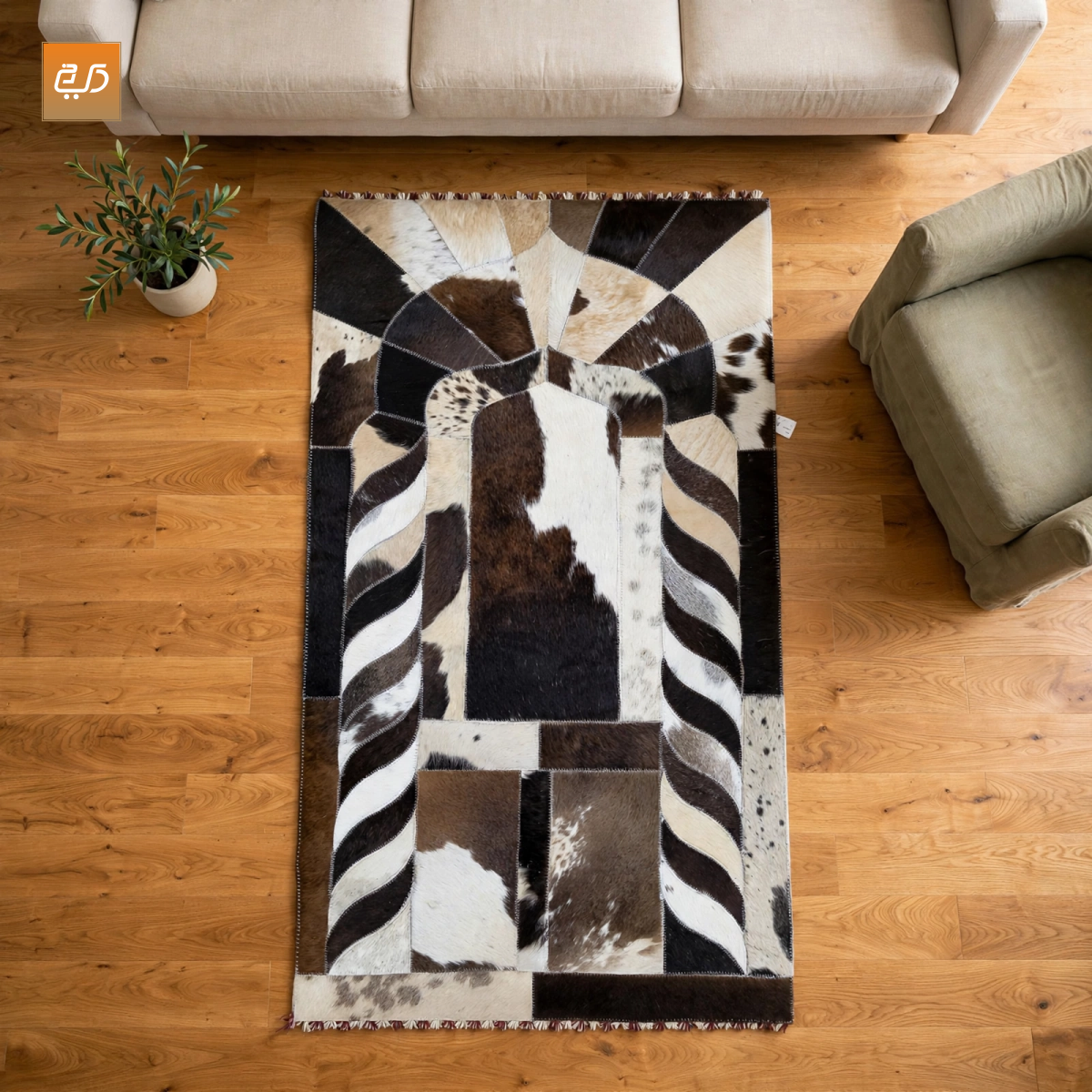 Handmade Leather Janamaz with Goat Hair