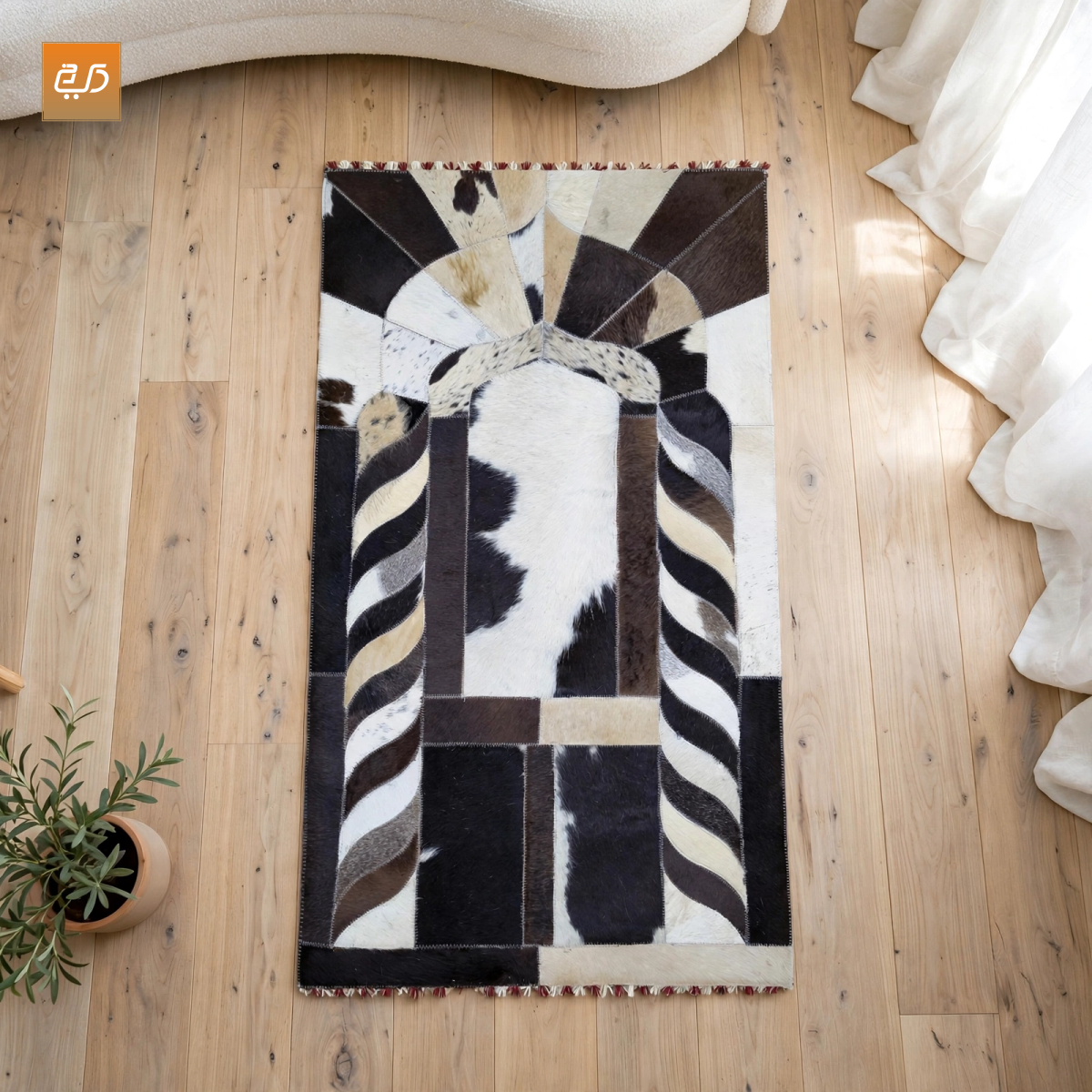 Handmade Leather Janamaz with Goat Hair