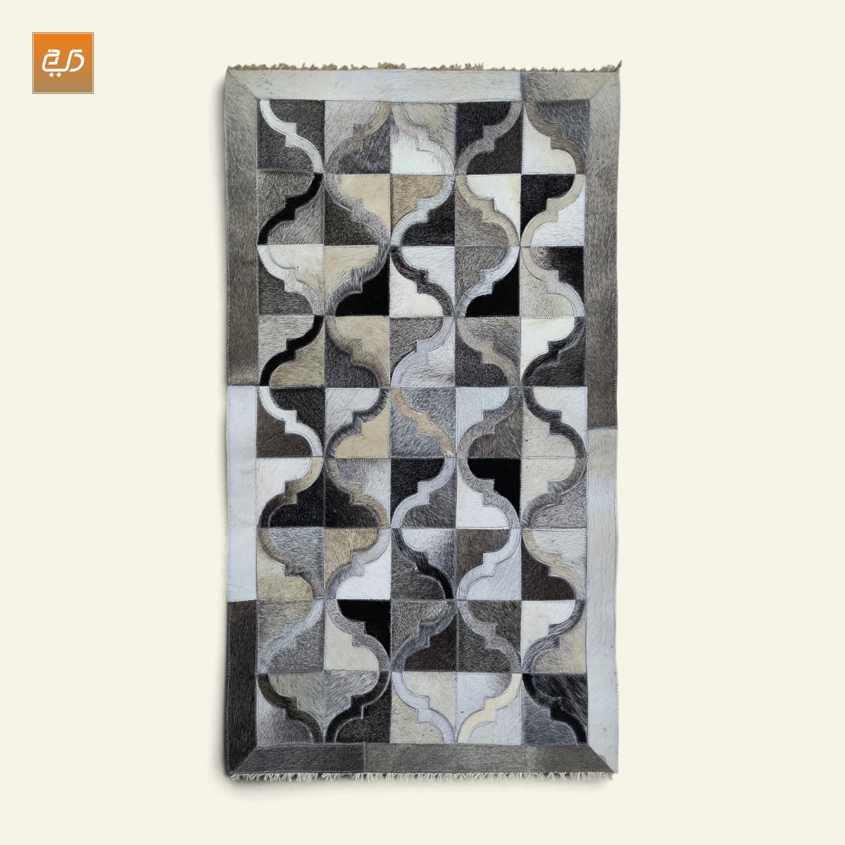 Abstract Arch Design Handcrafted Goat Leather Janamaz