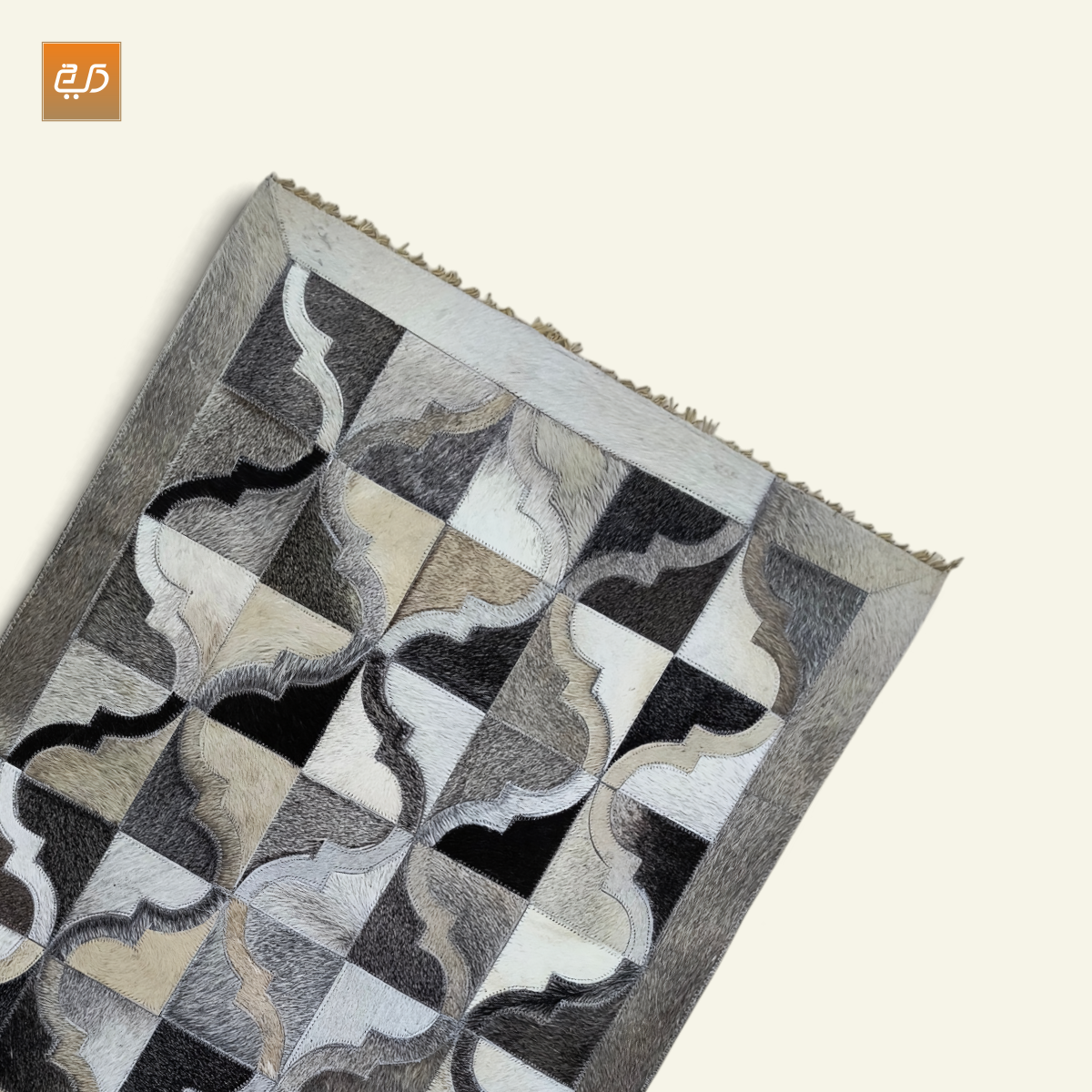 Abstract Arch Design Handcrafted Goat Leather Janamaz