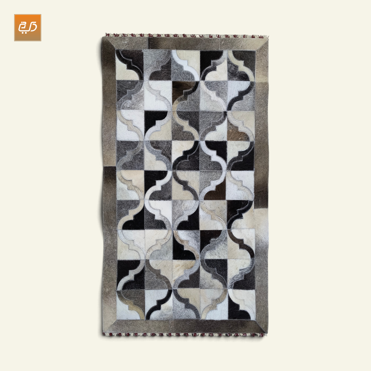 Abstract Arch Design Handcrafted Goat Leather Janamaz
