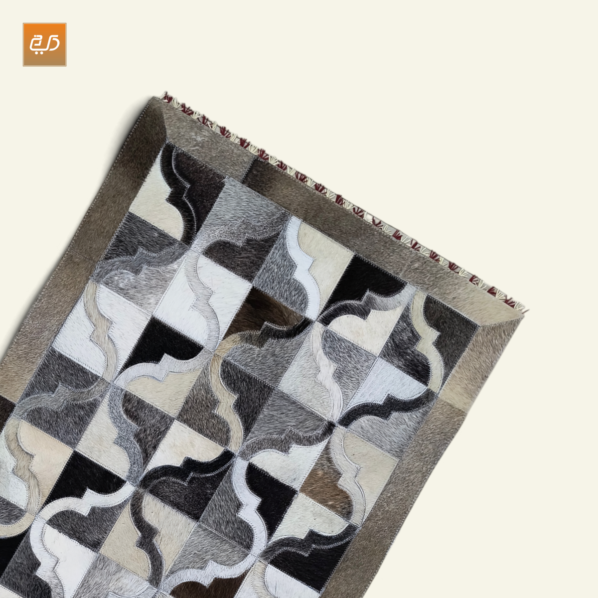 Abstract Arch Design Handcrafted Goat Leather Janamaz