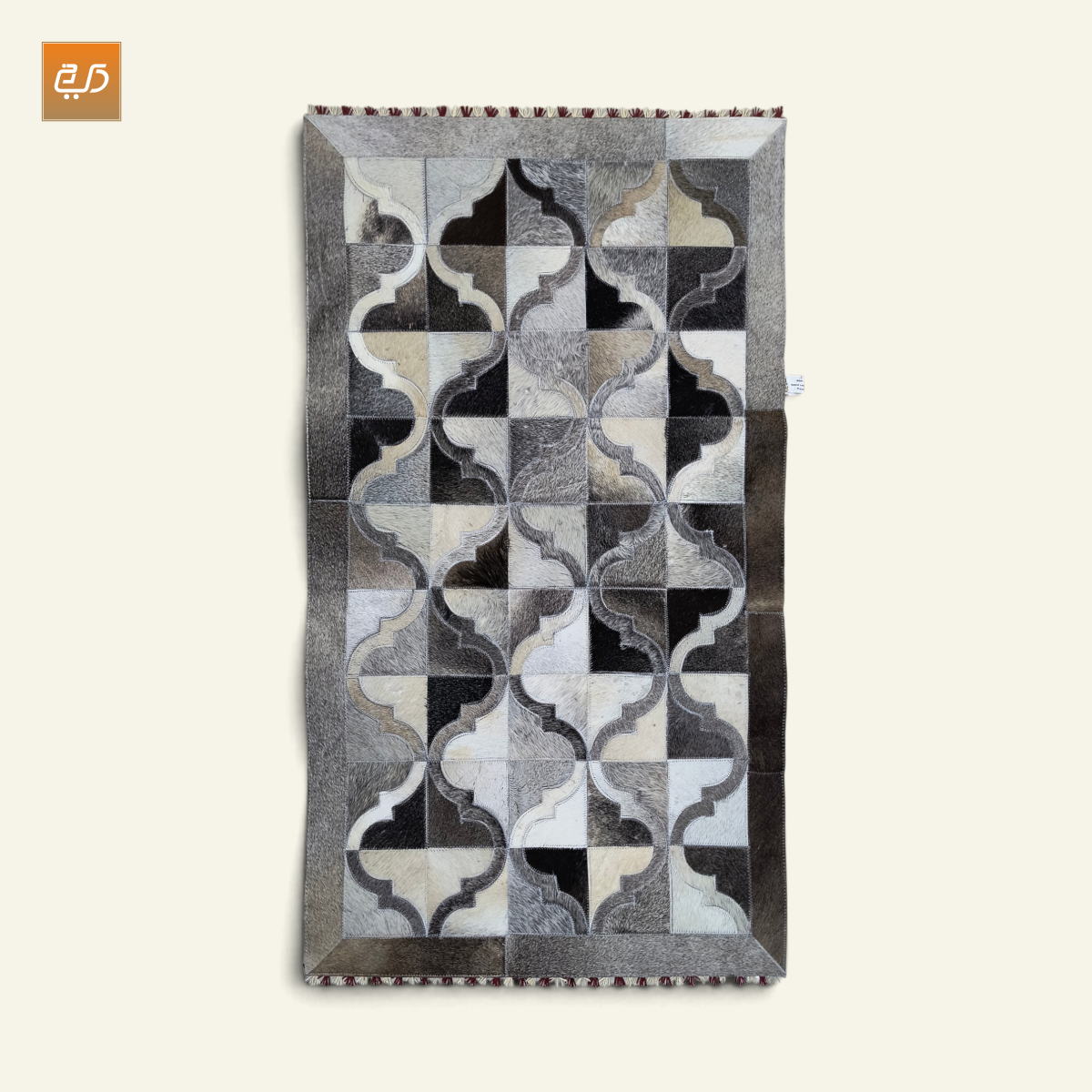 Abstract Arch Design Handcrafted Goat Leather Janamaz