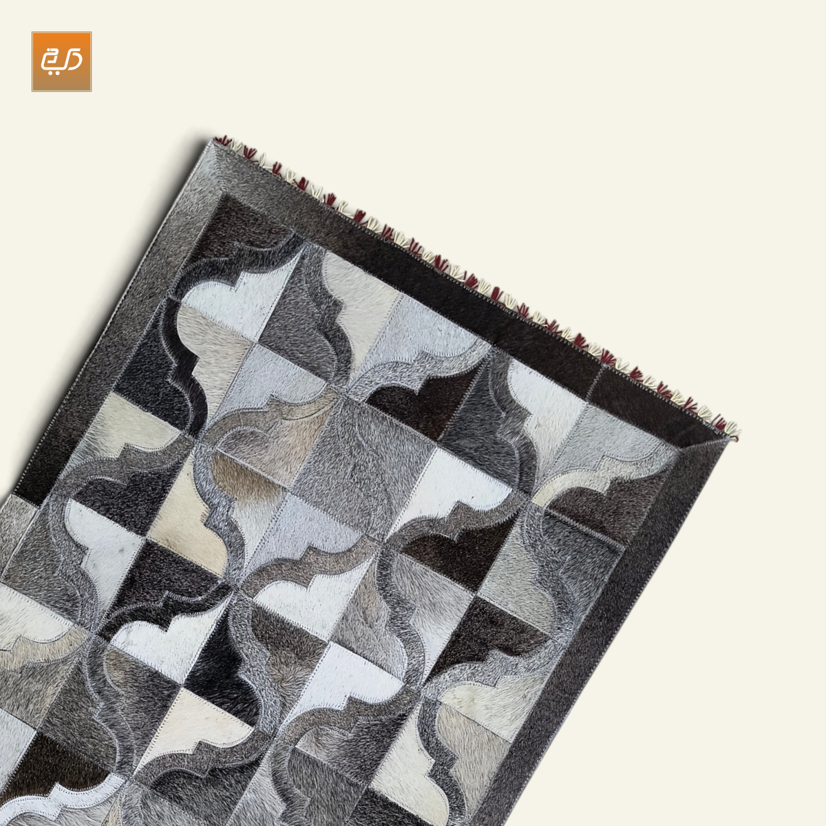 Abstract Arch Design Handcrafted Goat Leather Janamaz