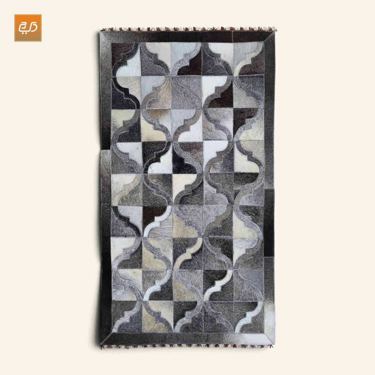 Abstract Arch Design Handcrafted Goat Leather Janamaz
