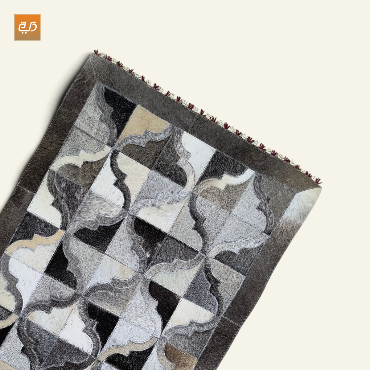 Abstract Arch Design Handcrafted Goat Leather Janamaz