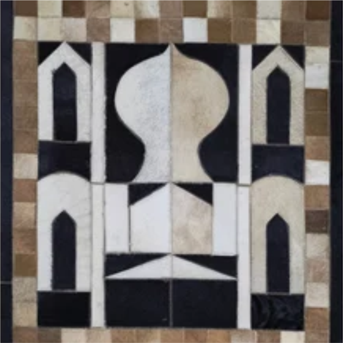 Premium Handmade Leather Janamaz | Goat Hair Patchwork
