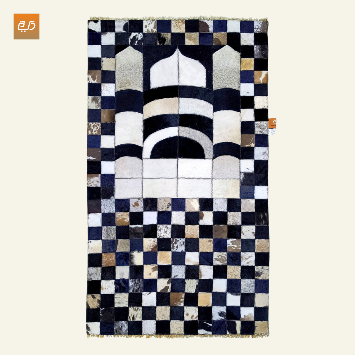 Patchwork Leather Janamaz | Real Goat Hair