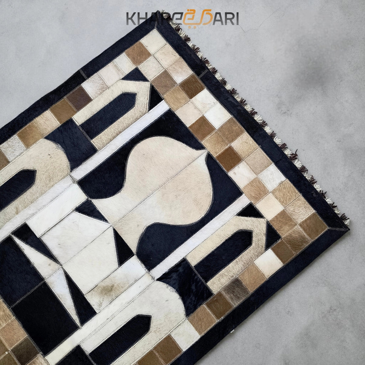 Premium Handmade Leather Janamaz | Goat Hair Patchwork
