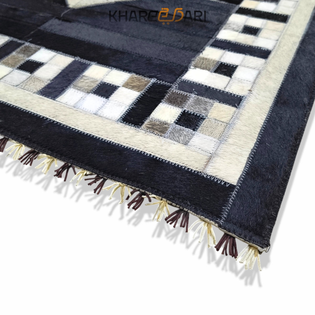 Designer Leather Prayer Mat with Real Goat Hair | Premium Luxury Janamaz