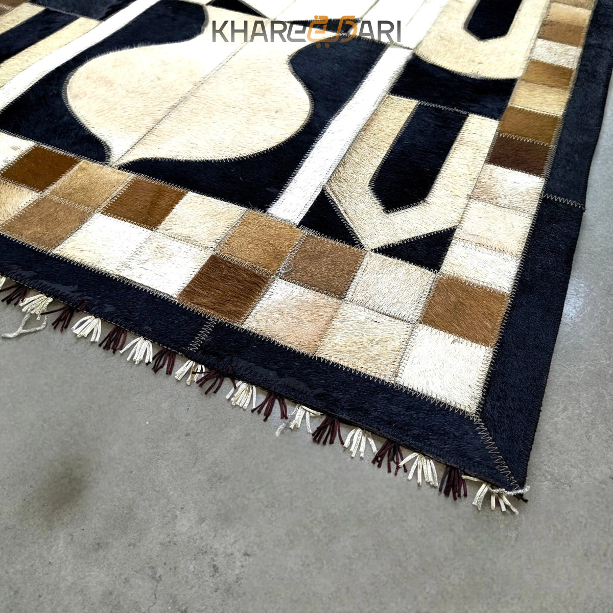 Premium Handmade Leather Janamaz | Goat Hair Patchwork