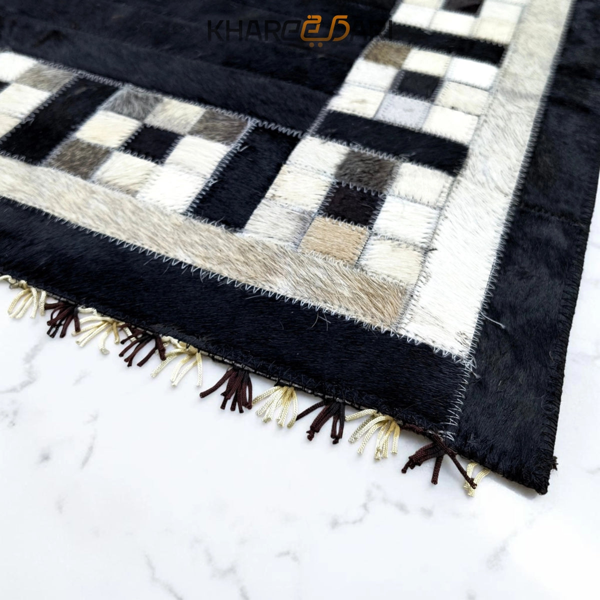 Designer Leather Prayer Mat with Real Goat Hair | Premium Luxury Janamaz