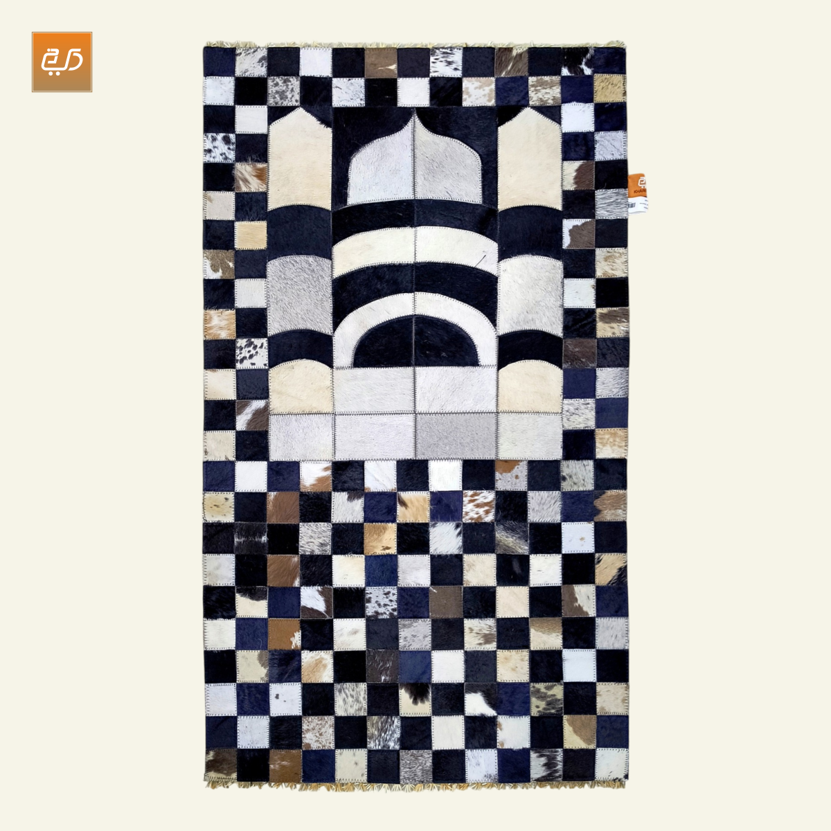 Patchwork Leather Janamaz | Real Goat Hair