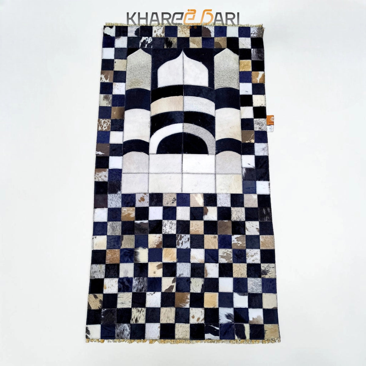 Patchwork Leather Janamaz | Real Goat Hair