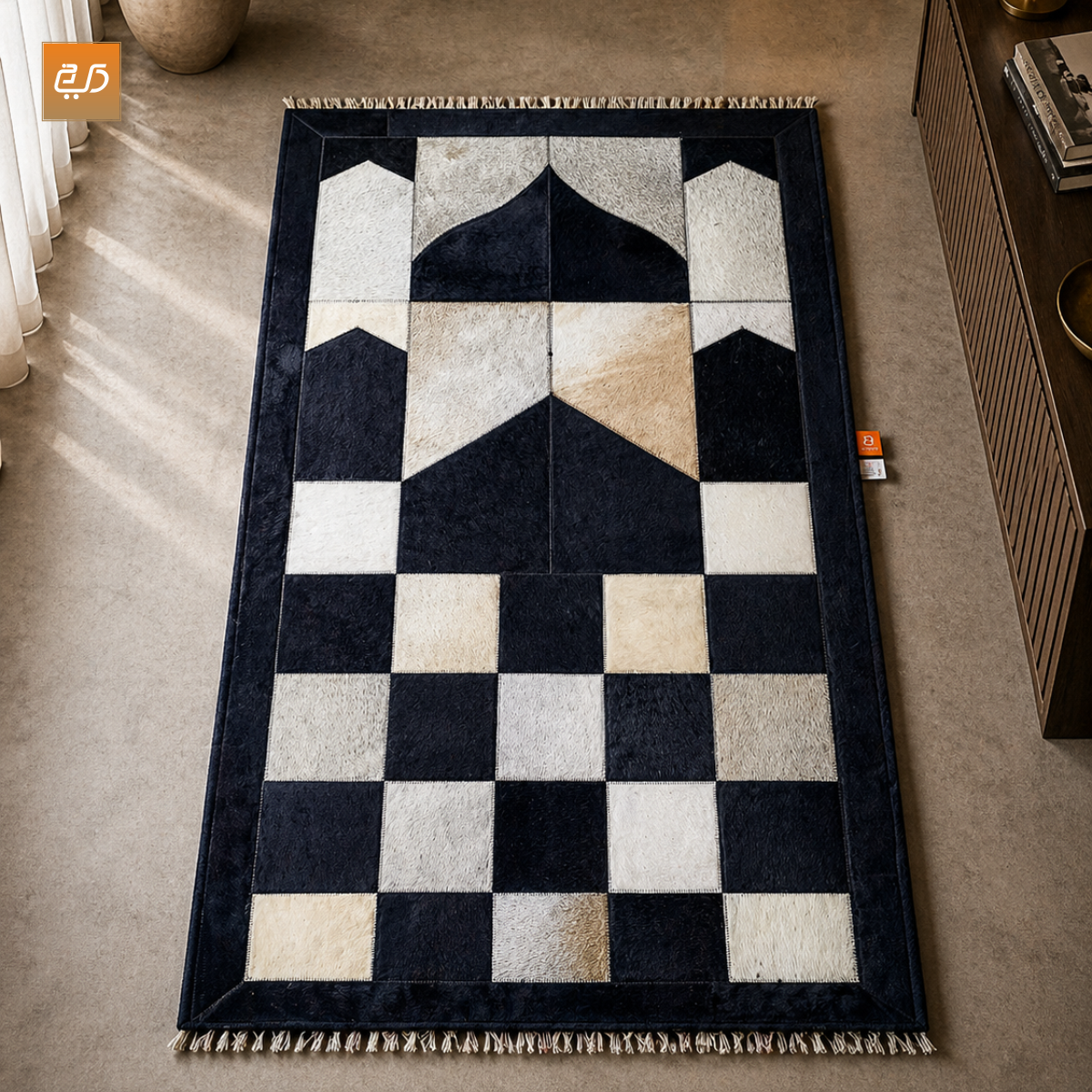 Pure Leather Janamaz — Masjid Design | Goat Hair