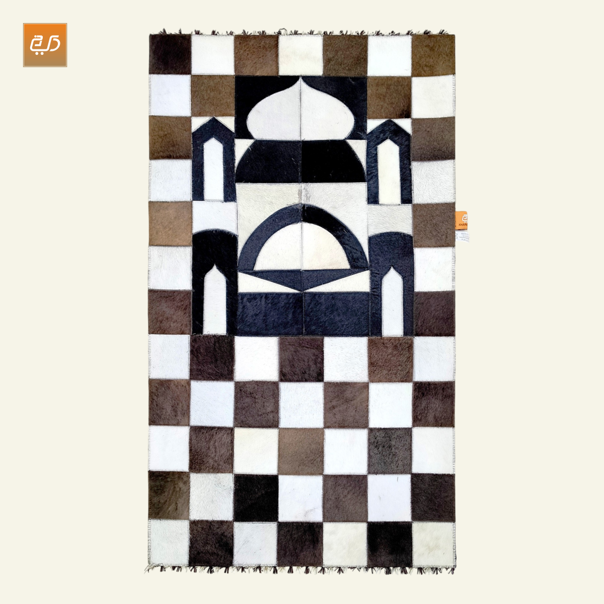 Pure Leather Janamaz with Natural Goat Hair – Masjid Design