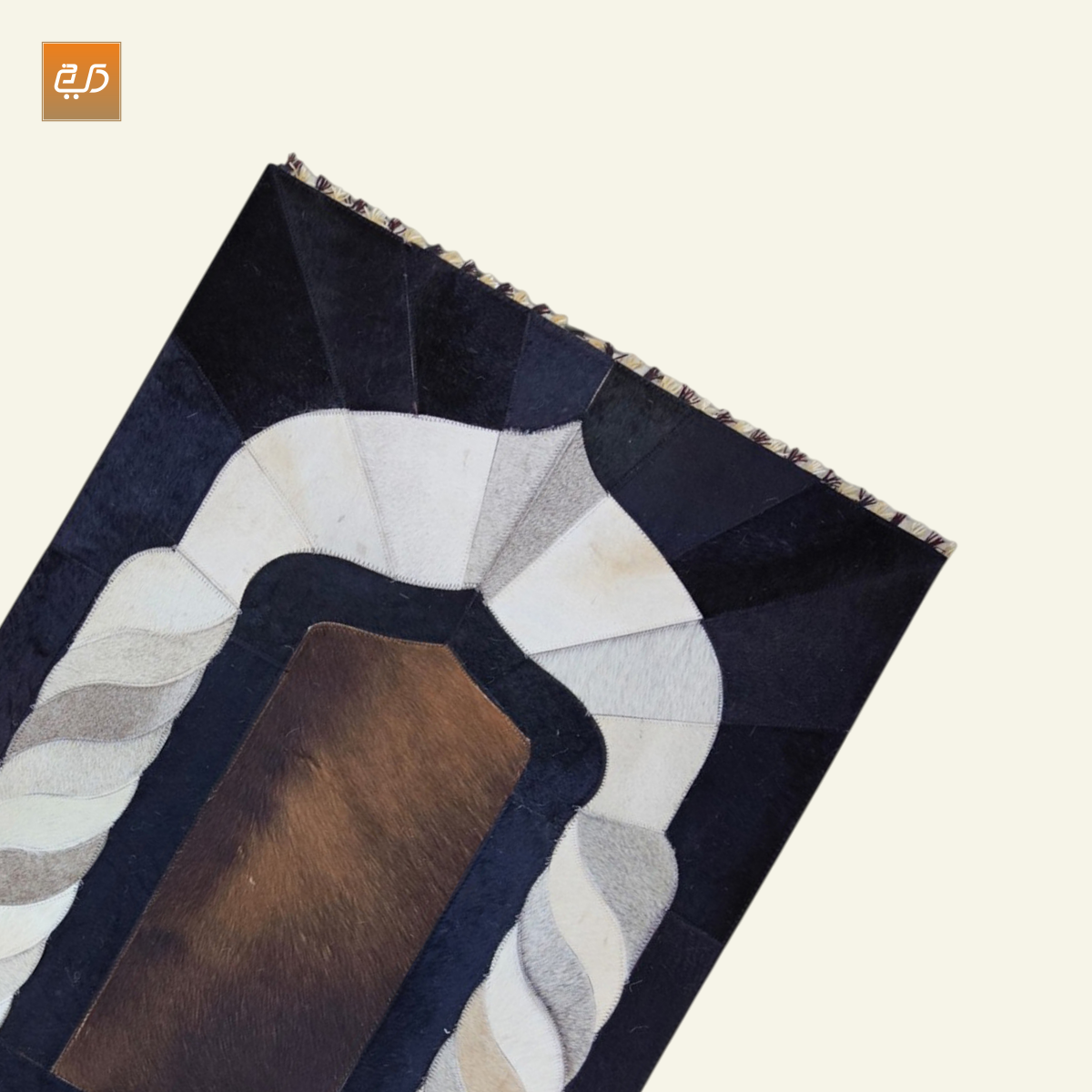 Designer Leather Prayer Mat with Real Goat Hair | Premium Luxury Janamaz