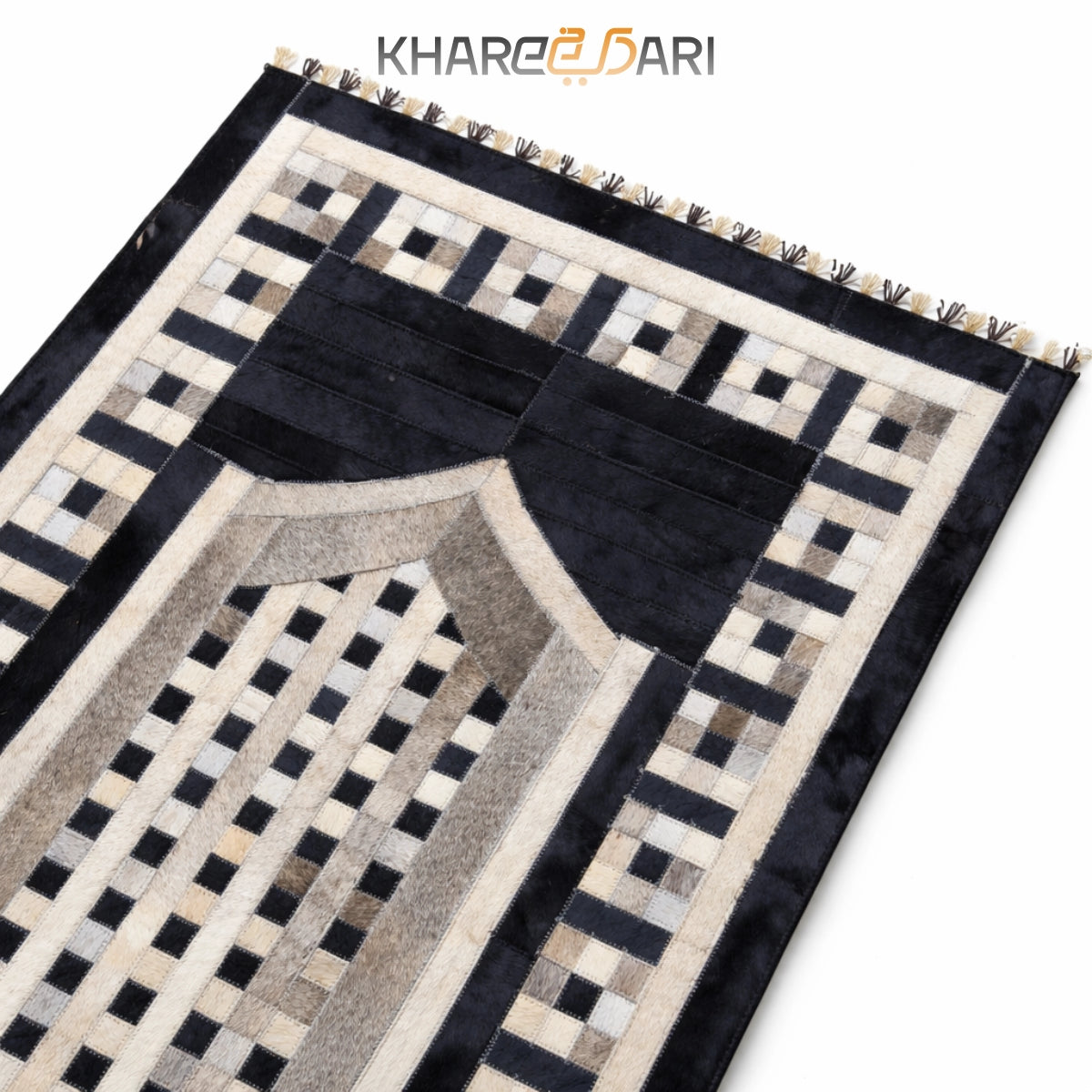 Designer Leather Prayer Mat with Real Goat Hair | Premium Luxury Janamaz