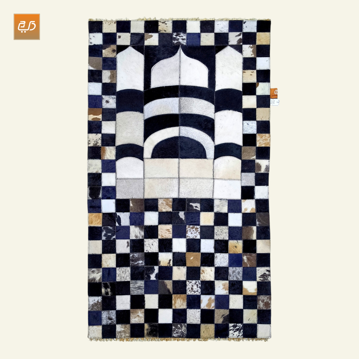 Patchwork Leather Janamaz | Real Goat Hair