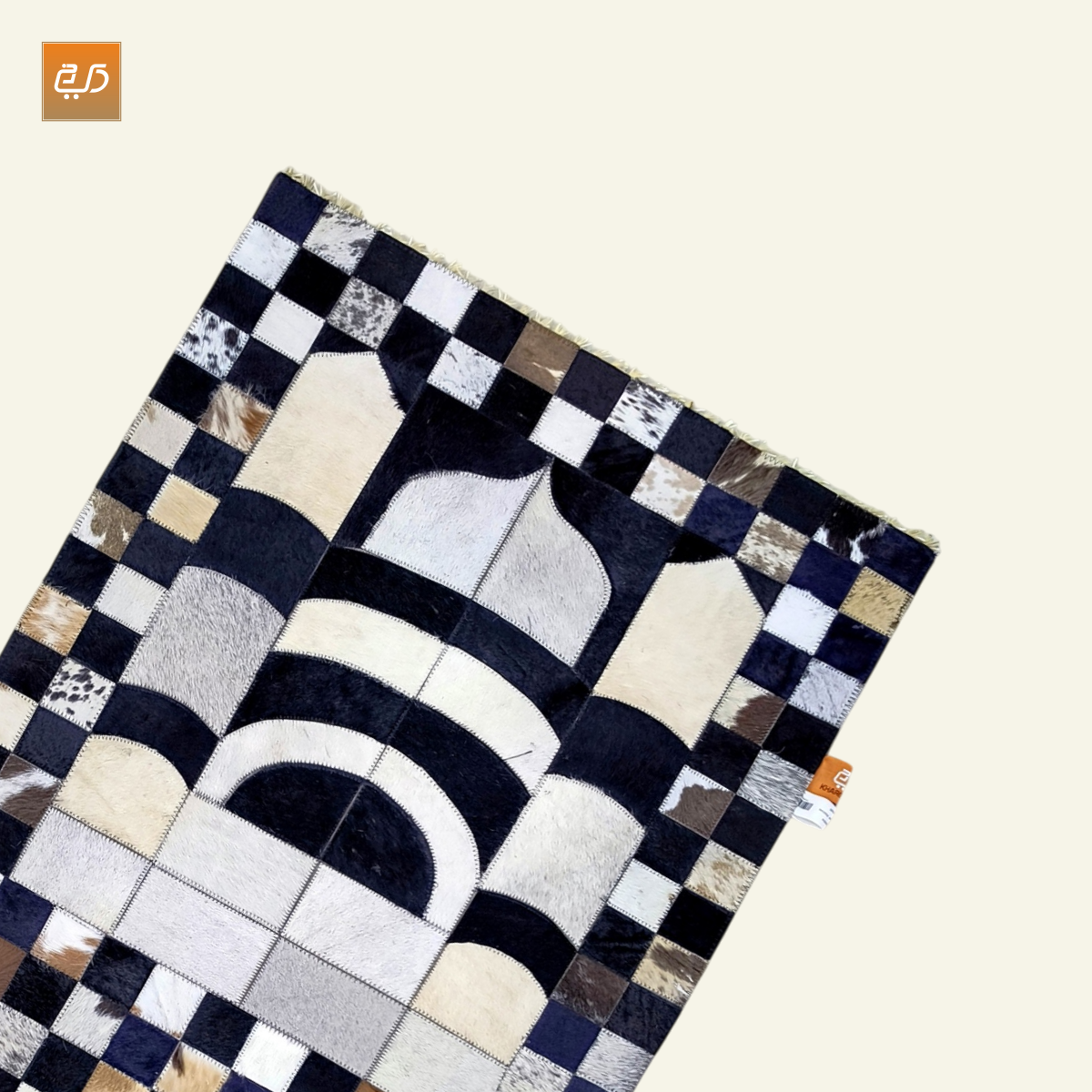 Patchwork Leather Janamaz | Real Goat Hair