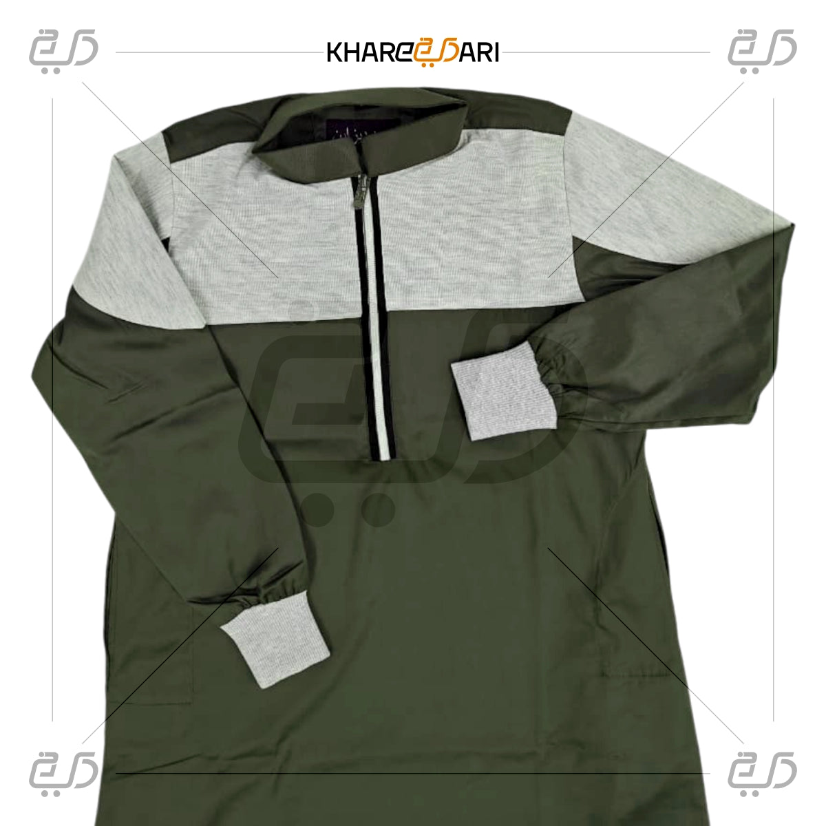 Two-Tone Half Zip Jubba For Kids