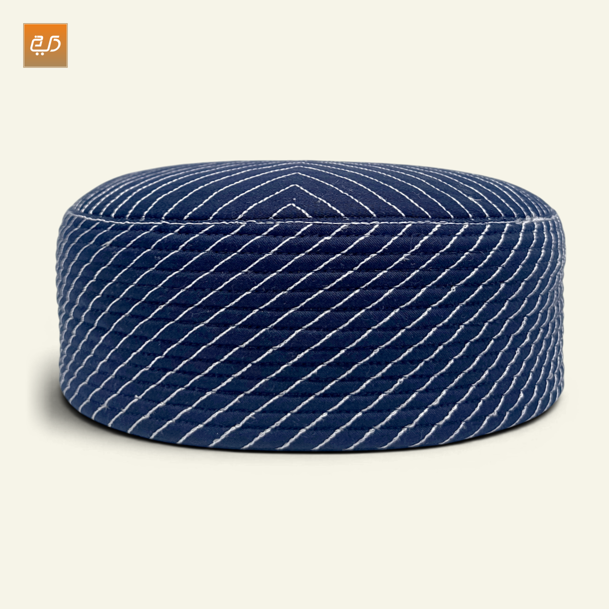 Premium Reversible  Dual Design (Geometric & Chevron Stitch) Prayer Topi