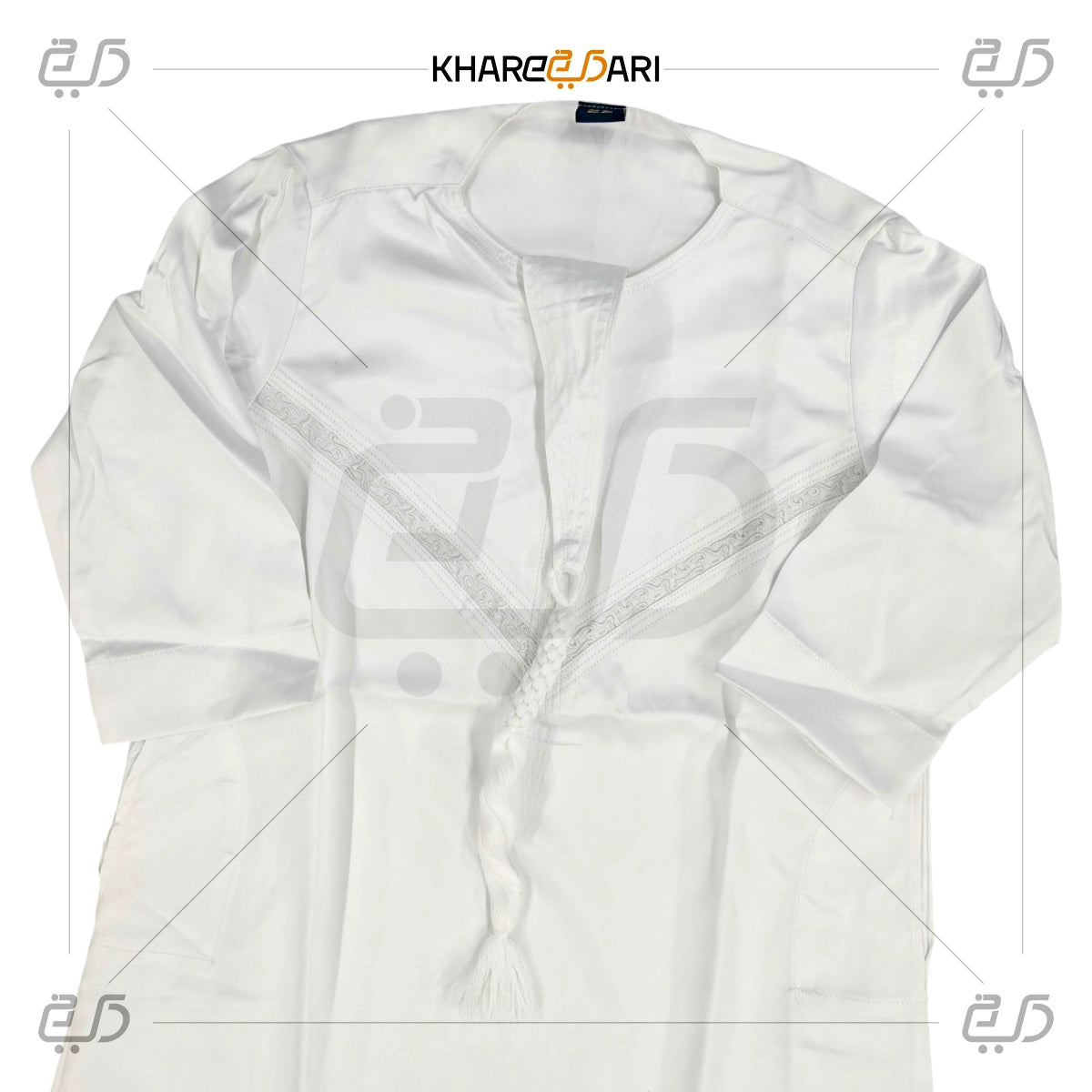 Pure White Omani Style Jubba for Kids