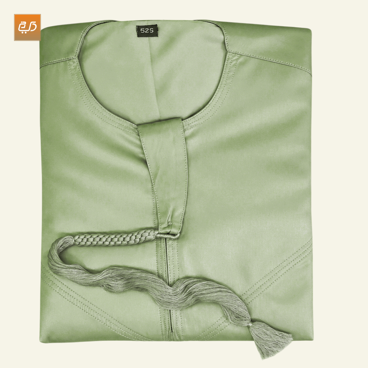 Elegant Tassel Omani Jubba – Light Green