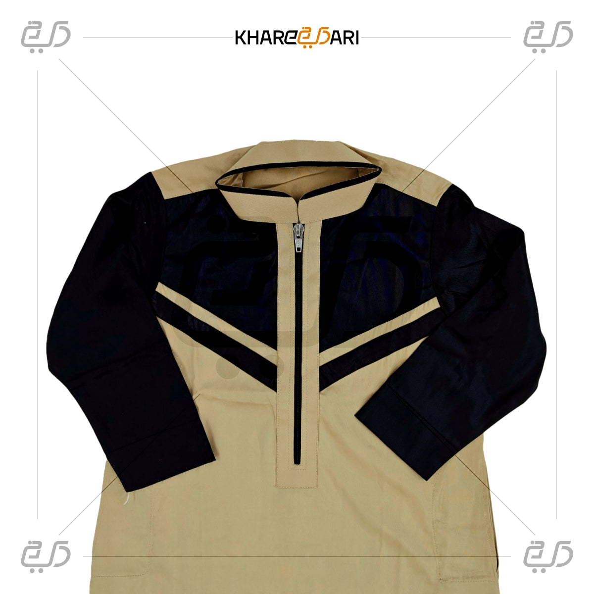 Begie Two-Tone Zip-Up Stylish Jubba
