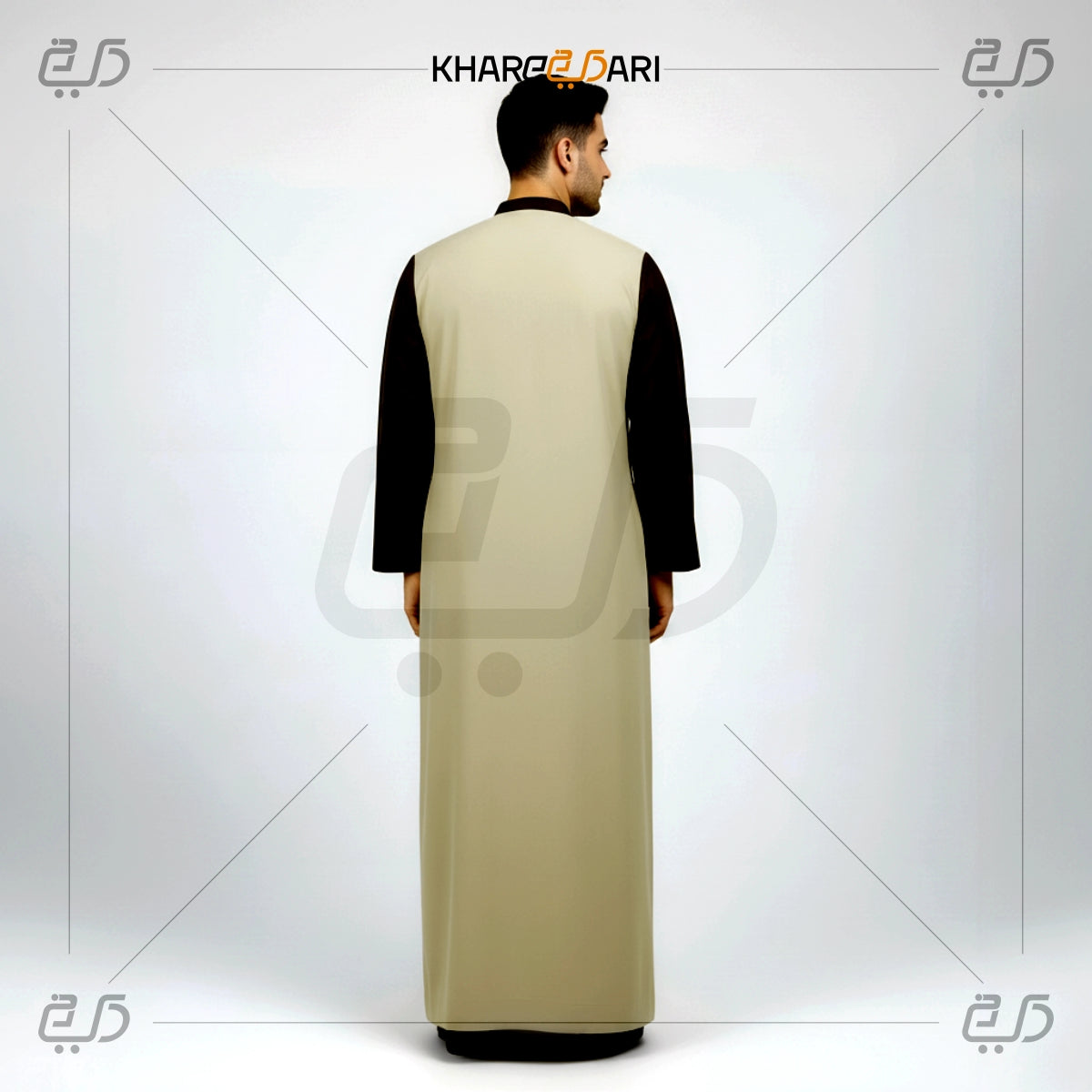 Two-Tone Raglan Zip-Up Jubba