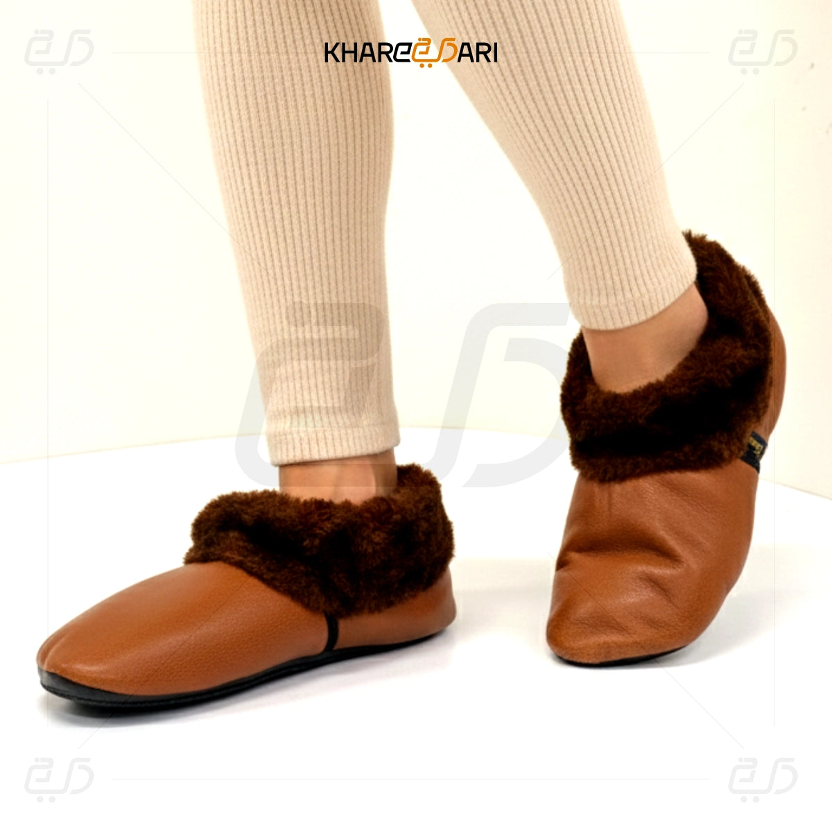 Women Leather Socks | Khuffain
