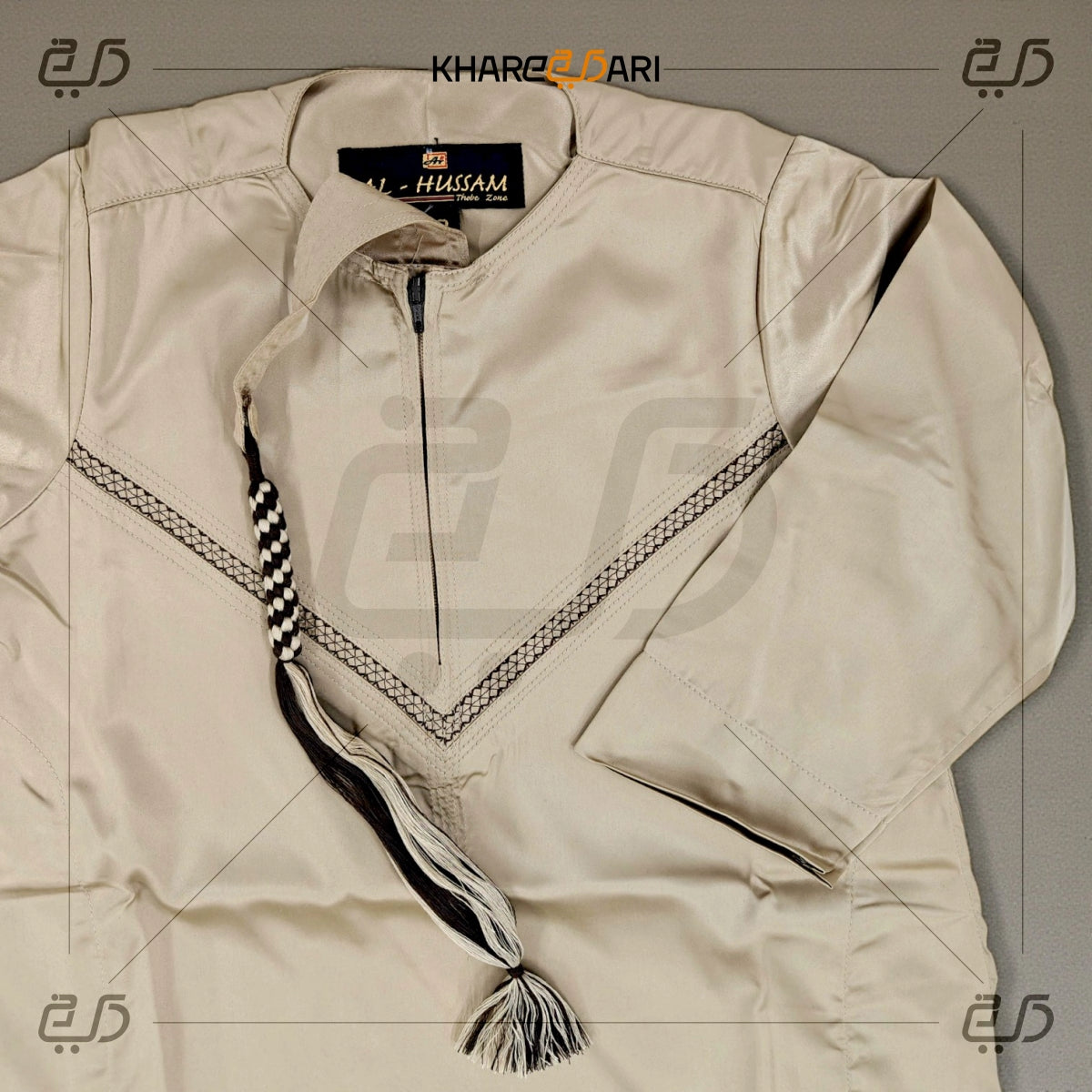 Light Gold Omani Style Jubba for Kids