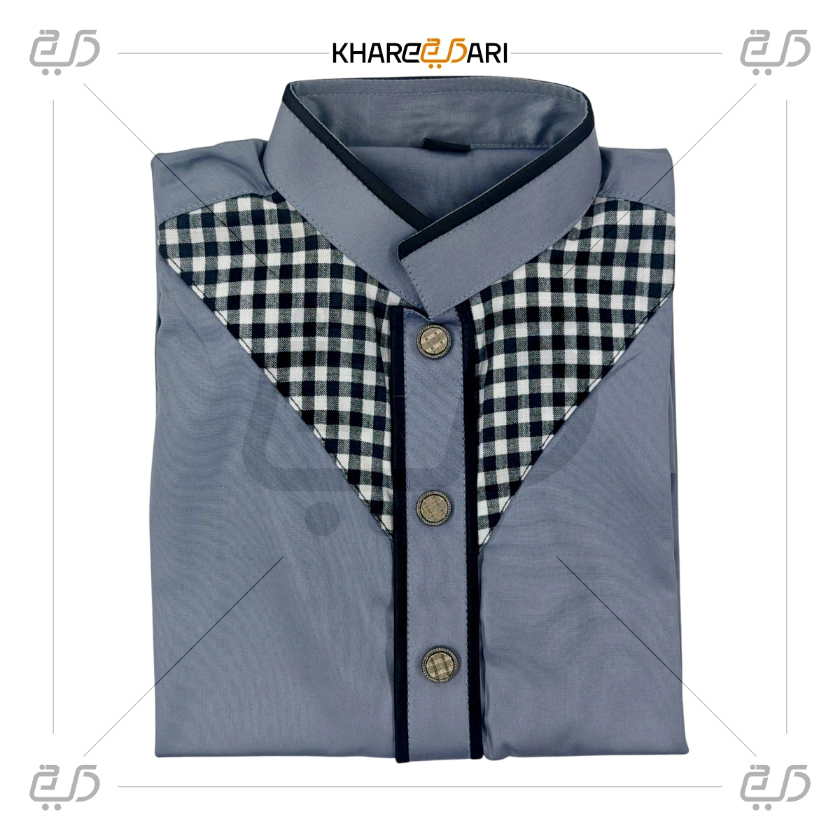 Modern Checked Panel Thobe