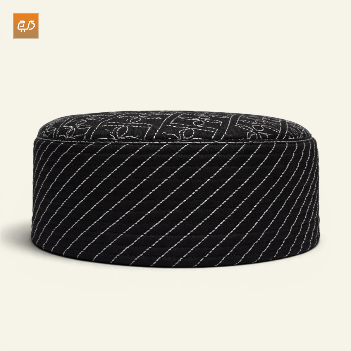 Premium Reversible  Dual Design (Geometric & Chevron Stitch) Prayer Topi