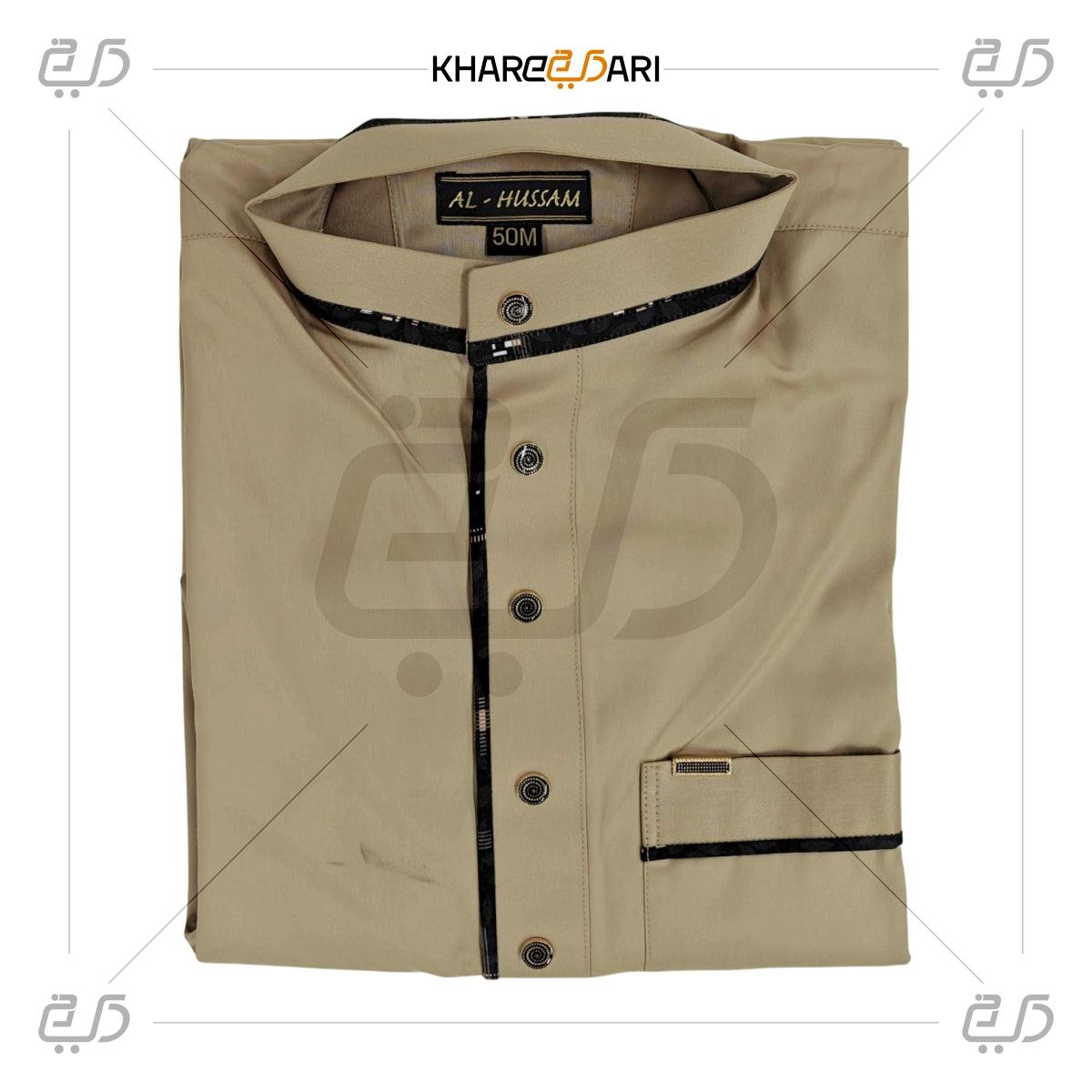 Golden Beige Satin Men's Jubba