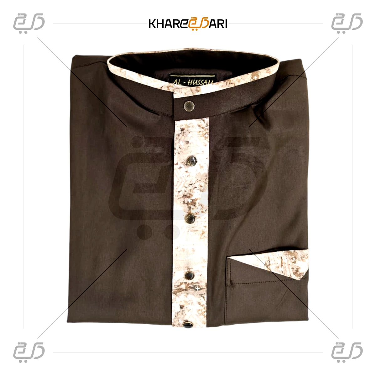 Dark Brown Saudi Style Thobe