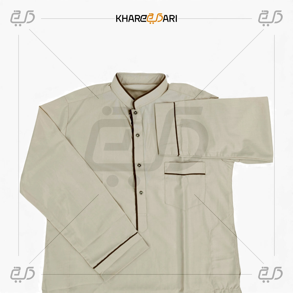 Classic Saudi Buttoned Thobe