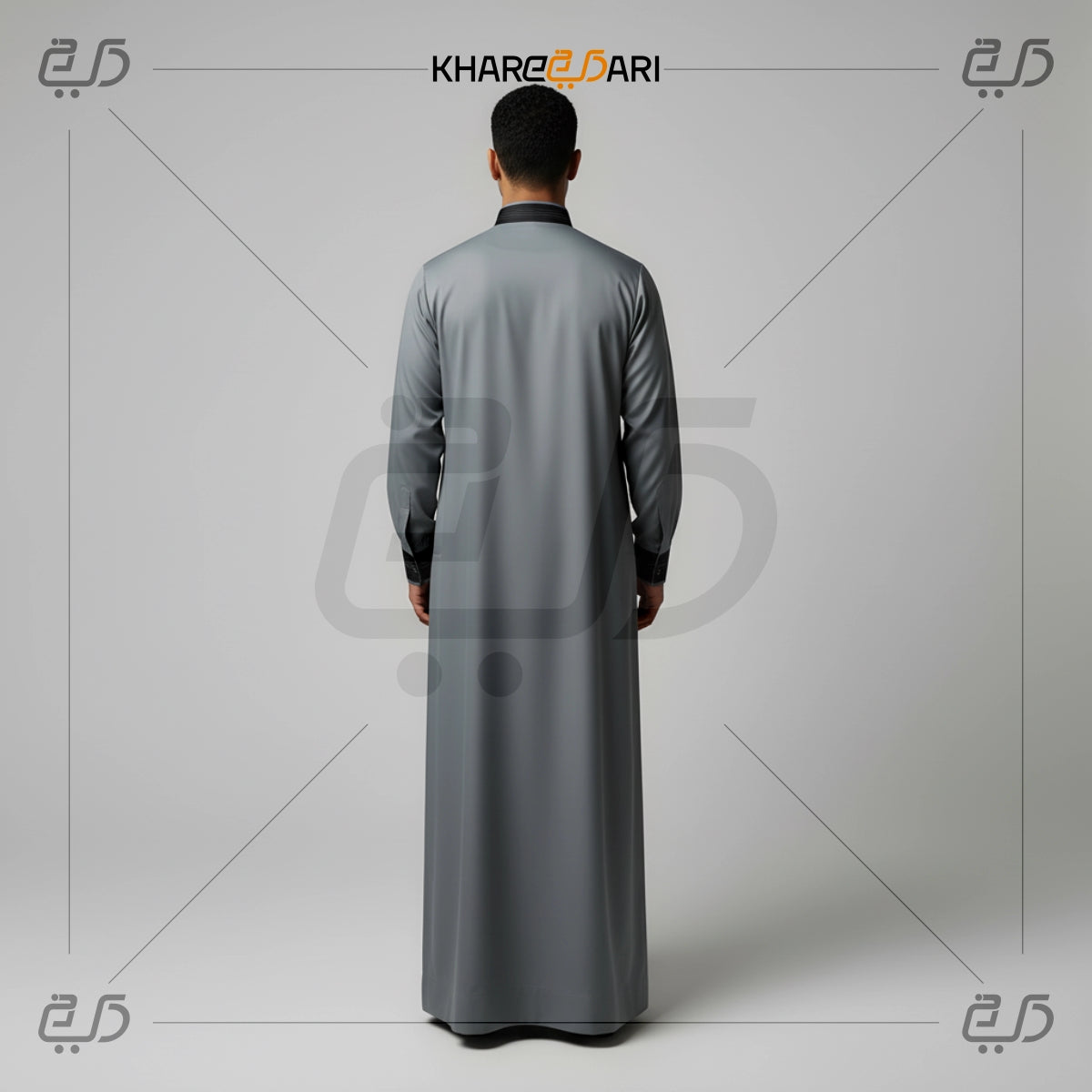 Premium Contrast Placket & Cuff Design Jubba